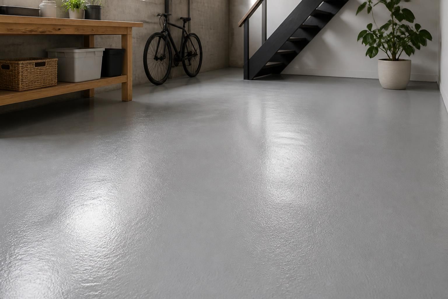 Clean painted concrete surface with an even finish