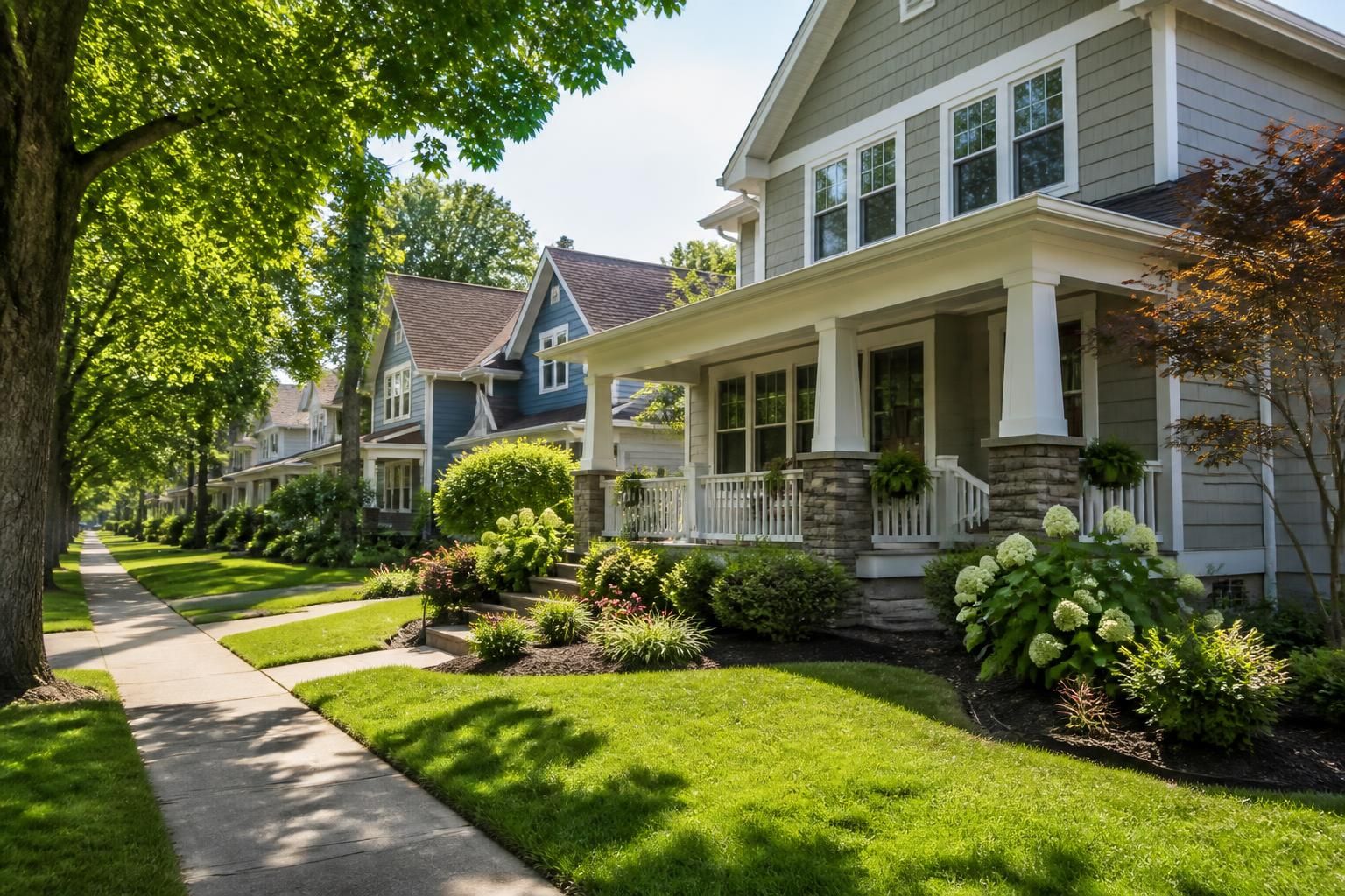Modern residential neighborhood in Fairlawn, Ohio